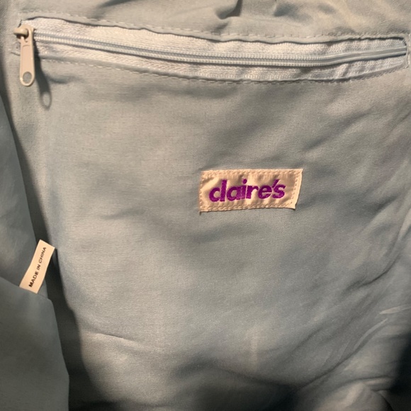 Claire's Blue Skull Tote Bag With Black Bow - Picture 8 of 10